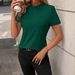 Women's Clothing Solid Color Round Neck Short Sleeve Loose T Shirt Shirt Vest_ecoleips.com