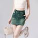 Verve Anti-Exposure Vintage Denim Short Blue Women's Clothing 2025 Spring Bodycon Skirt Slimming Outerwear_ecoleips.com