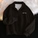 Real Shot Of Thin Composite POLO Collar Long-sleeve Sweatshirt Women, Suitable For Spring And Autumn, Plus Size, Loose_ecoleips.com