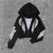 Women's Classic Letter Print Zipper Sweatshirt Autumn/Winter Collection for Everyday Commute And Work Innovative Design_ecoleips.com