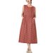 2021 Spring New Style Plaid Sleeveless Japanese Mori Girl Artistic Loose Split Cotton Linen Tank Dress_ecoleips.com