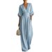 Elegant V Neck Women's Jumpsuit Waist Cinching Spring Summer Jumpsuits_ecoleips.com
