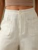 2026 Summer New Linen Textured Wide-leg Pants For Women, High-waisted Straight Bag Slim Casual Trousers_ecoleips.com
