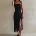 Women's Clothing Summer New Tassel Sexy Tube Top Slit Dress For Women_ecoleips.com
