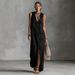 2026 Summer New European And American Style Sleeveless Hooded Long Dress With Buttons For Women On_ecoleips.com