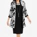 Women's Clothing Two Piece Set Three Quarter Sleeve Color Blocked Top Waist Tie Vest Dress For Spring/Autumn_ecoleips.com