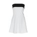 Women's Clothing Spring New Sexy Hot Girl Contrast Color Tube Top One Shoulder Neck Waist Slimming Dress_ecoleips.com