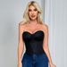 Cross-Border Hot-Selling Small With Built-in Underwire Cups, Striped Blazer Fabric, Side Zipper, Fishbone Corset Top For_ecoleips.com