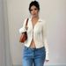 Women's Long-sleeved Spring And Autumn Polo Knit Top, Thin Outerwear, Cross-border Cardigan, Short Jacket_ecoleips.com