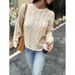 Casual Simple Long Sleeves Solid Color Sweater Elegant Style Knitted Sweater Pullover Fall And Winter_ecoleips.com