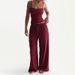 Women's Clothing Women's Spring And Summer Summer Solid Color Sleeveless Backless Sexy Suspenders Trousers Suit Female_ecoleips.com