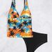 Women's Clothing Split Swimsuit Women Deep V Sling Printswimsuit_ecoleips.com