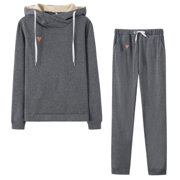 Aria Basics Aria Basics 2024 Autumn/Winter European American Women's Fashion Hot-Selling Fleece Hooded Casual Sports Suit With Leather_ecoleips.com