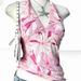 Women's Deep V Floral Slim Fit Camisole Vest Pink Backless Sleeveless Sexy Elegant Top European American Style Summer_ecoleips.com