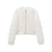Women's Clothing Autumn Flower Decoration Loose Casual Jacket_ecoleips.com