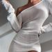 Women's Clothing Pure Color See Through Sexy Backless Temperament Dress_ecoleips.com