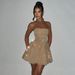 Women's Clothing One Shoulder Top Skirt Fashion Trend Sleeveless Backless Dress_ecoleips.com