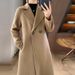 Wool Double-faced For Middle-aged Elderly Mothers, Women's High-end Long Over-the-knee Slim-fit Autumn And Winter Coat_ecoleips.com