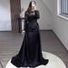 Women's Clothing Women's Banquet Long Sleeved Temperament Socialite Annual Meeting Host Aura Queen Sequined Evening Dress_ecoleips.com