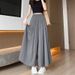 Japanese And Korean Casual Lazy Style High Waist Wide Leg Yamamoto Pants Skirt Women's 2025 Summer New Ice Silk Quick Drying Long Pants_ecoleips.com