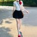 K New Fluffy Floral Bud Half Skirt For Women With A High Waist And Slimming A-line Ballet Pants Skirt_ecoleips.com
