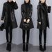 Women's Clothing Women's Faux Fur Leather Jacket Winter Coat – Stylish Oversized Belted Casual Outerwear In Red, Brown, Black (Plus Size XL-5XL)_ecoleips.com