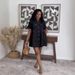 Women's Clothing Sweet Bow Tie Youthful Dress Loose Short Sleeved A Line Skirt For Everyday Vacation Wear_ecoleips.com