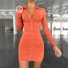 Women Stylish Figure‑Flattering Dress With Single‑Breasted Buttons & Ruched Details_ecoleips.com
