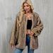 Women's Faux Fur Coat Winter Warm Fluffy Cardigan Jacket Oversized Outerwear For Casual & Office_ecoleips.com