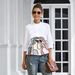 In-stock Cross-border European And American Women's Clothing, New Summer Fashion Casual Mid-sleeve Doll-style Shirt With_ecoleips.com