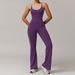 Women's Clothing Hollow Beautiful Back Yoga Suit Dance Sports Jumpsuit Hip Lifting Pleated Flared Jumpsuit Yoga Suit_ecoleips.com