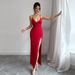 Women's Sexy Slit Bodycon Dress - Summer Sleeveless Suspender Skirt (High Split, Stretchy Fabric, Clubwear, One Step Mini Dress)_ecoleips.com
