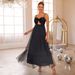 Women’s Clothing Mesh Sequined Suspender Evening Dress Women's Long Banquet Temperament Lady Slim Fit Dress_ecoleips.com