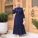 Plus Size Women's Clothing Long Dress Polka Dot Muslim Loose Casual Fashion Pleated Swing Dress Middle East New_ecoleips.com