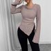 2025 European And American Foreign Women's Simple T-shirts, Comfortable Casual Tops, Fashionable Versatile Slim-fit_ecoleips.com