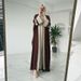 Verve Cardigan Robe Clothing Dubai Women's Muslim Long Dress Abaya Two-Piece Set_ecoleips.com