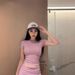 Women's Clothing Dirty Pink Slim Short Sleeved T Shirt Women Summer New_ecoleips.com