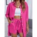 Women's Clothing Street Casual Collage Three Quarter Sleeve Fashion Two Piece Cotton And Linen Suit_ecoleips.com
