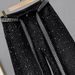 Retro Denim Jeans Rhinestone Embellished Loose Fit Heavy Duty Wide Leg Pants Spring Trend For Women_ecoleips.com