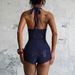 Autumn New Temperament Sexy Slim Broken Diamond Rhinestone Deep V Jumpsuit Women's Clothing_ecoleips.com