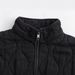 Urban Streetwear Quilted Jacket With Pockets - Stand Collar, Polyester Outerwear For Men & Women (Navy Blue, XS/S/M/L)_ecoleips.com