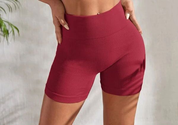Women's Clothing High Waist Abdomen Lifting Hip Tight Seamless Yoga Clothes Running Sports Fitness Breathable Three Quarter Shorts_ecoleips.com
