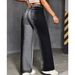 Washed Straight-leg Women's Washed Denim Stretch Jeans, Loose Fit To Flatter The Figure_ecoleips.com