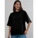 Pure Cotton Mid-Length Half-Sleeve T-Shirt For Women, Summer New European And American Style, Lazy Loose Fit, Versatile_ecoleips.com