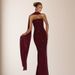 2025 Sexy Strapless Evening Gown Women's Slim Fit Dress Sequined Ribbon Design European American Style Casual Dress for Adults_ecoleips.com