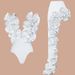 Women's Clothing Swimsuit Lace V Neck Irregular Skirt Swimsuit Suit_ecoleips.com