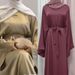 Muslim Clothing For Women Simple Robe Casual Outdoor Plus Size Tie Loose Dress Long Skirt_ecoleips.com