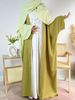 Women's Clothing Abaya Color Matching Coat Dress Long Skirt Robe_ecoleips.com