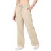 Summer Elastic Waist Pocket Strap Casual High Waist Wide Leg Women's Pants_ecoleips.com