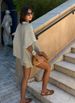 K Striped Shirt With Pockets And Shorts Loose Casual Set For Women_ecoleips.com